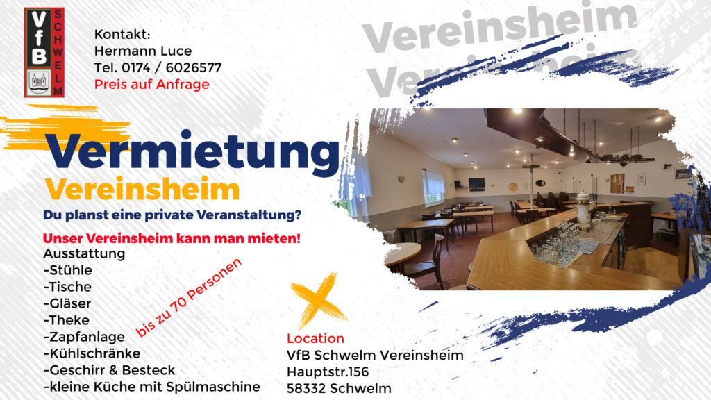 Vereinshaus Vermietung